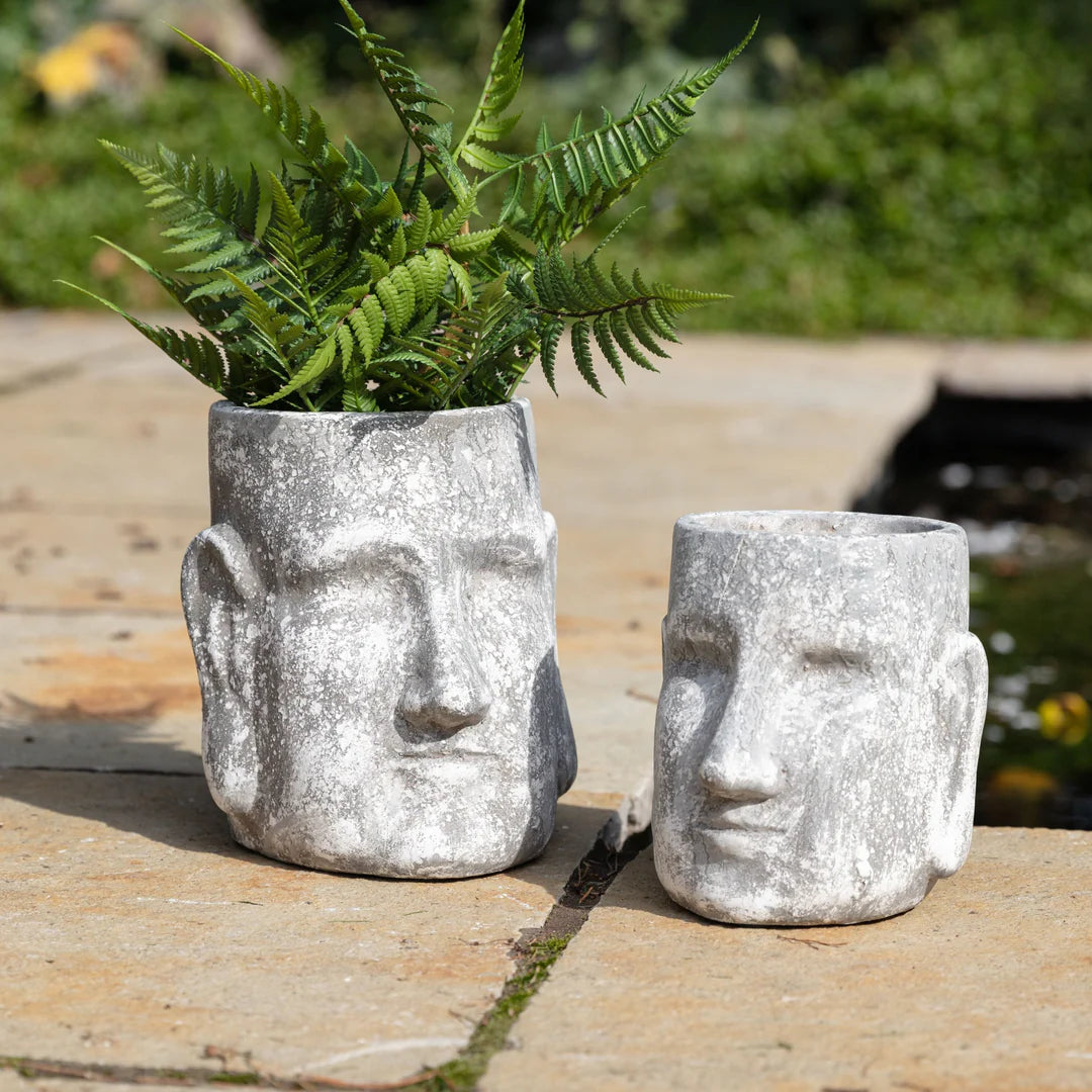 Antique White Head Planters