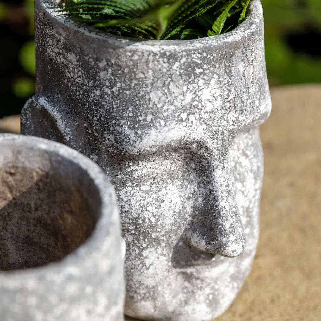 Antique White Head Planters