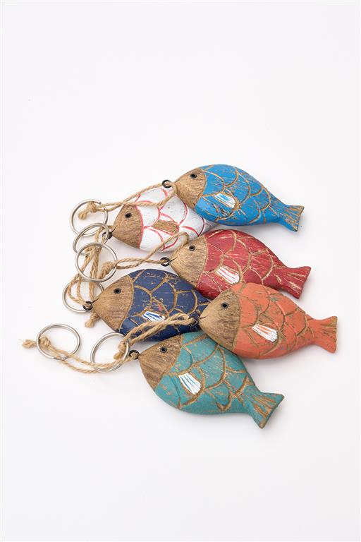 Wooden Fish Keyring