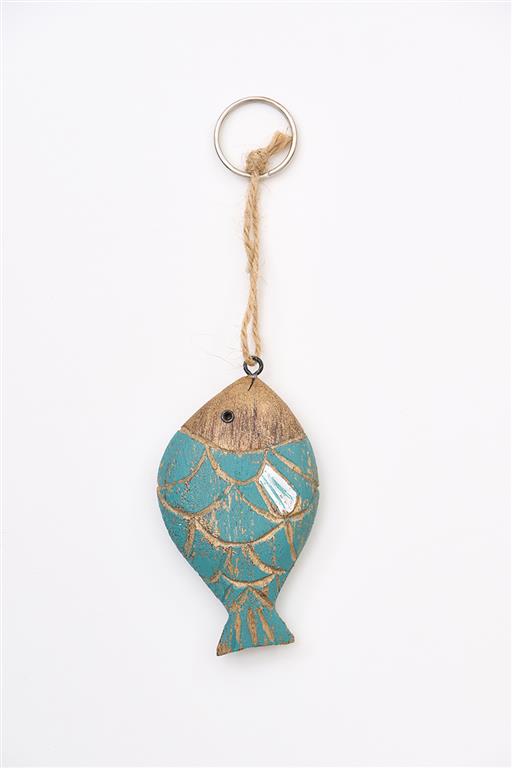 Wooden Fish Keyring