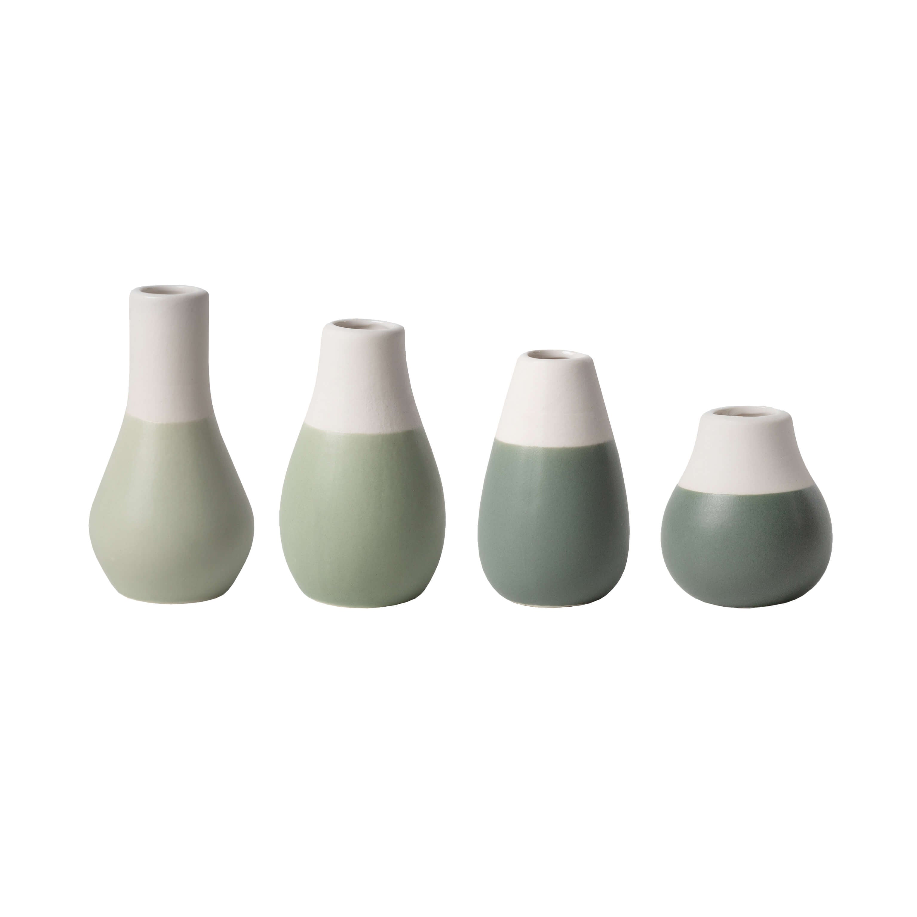 Mini Set Of Green Vases