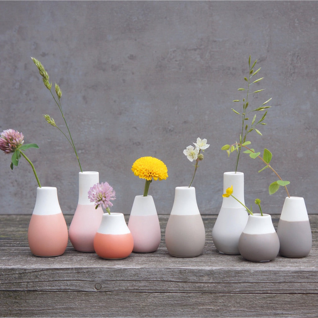 Mini Set Of Pink Vases