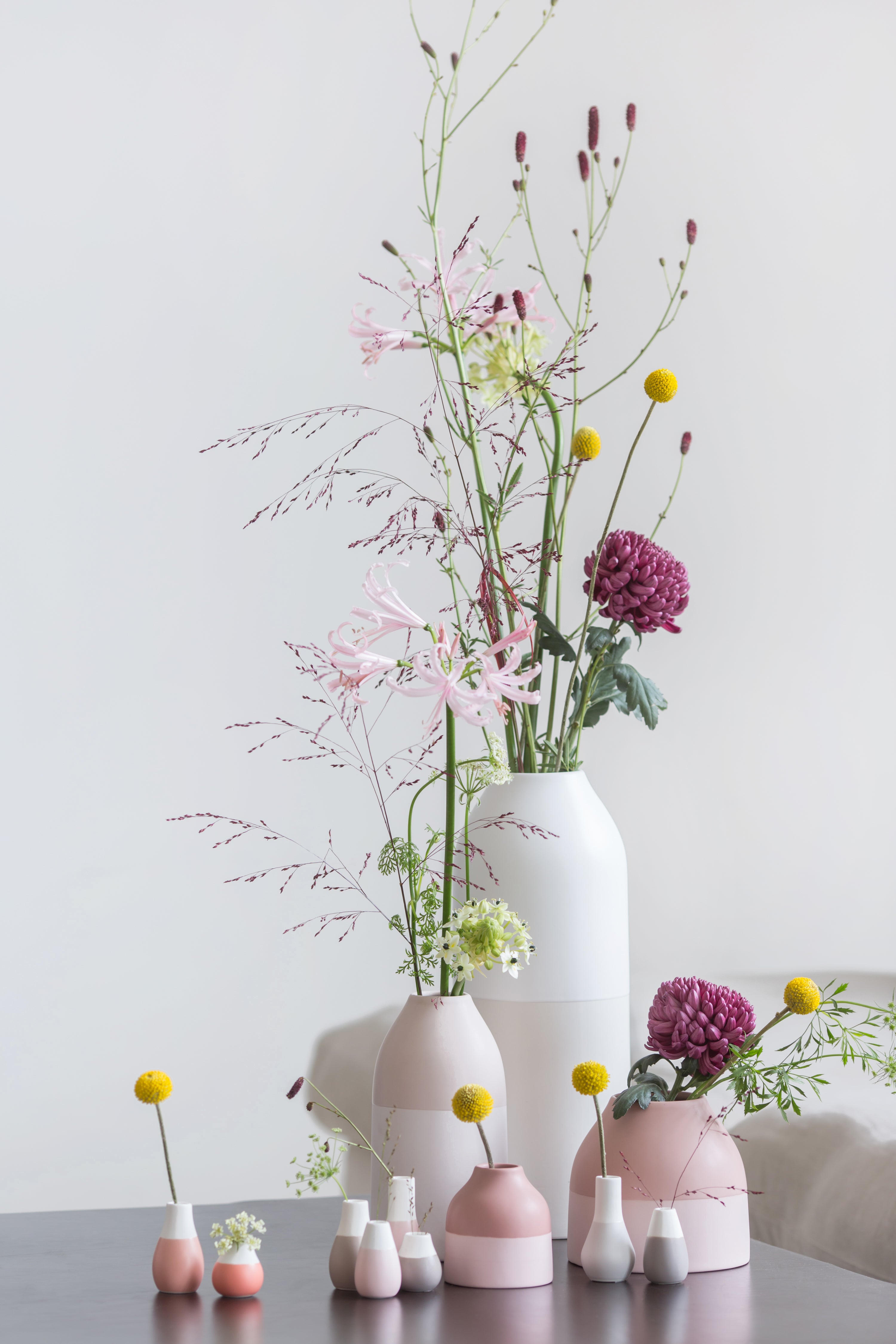 Mini Set Of Pink Vases