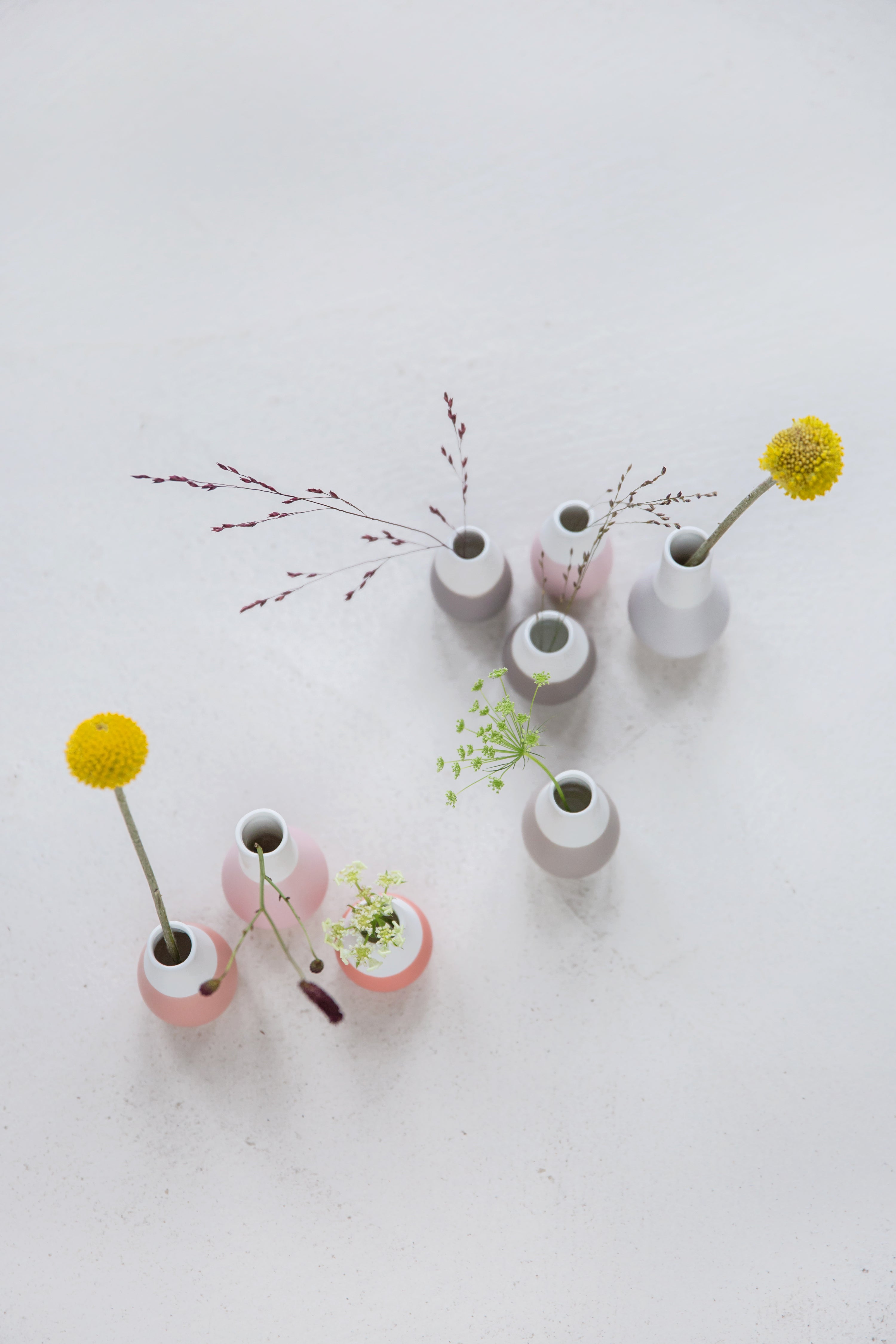 Mini Set Of Grey Vases